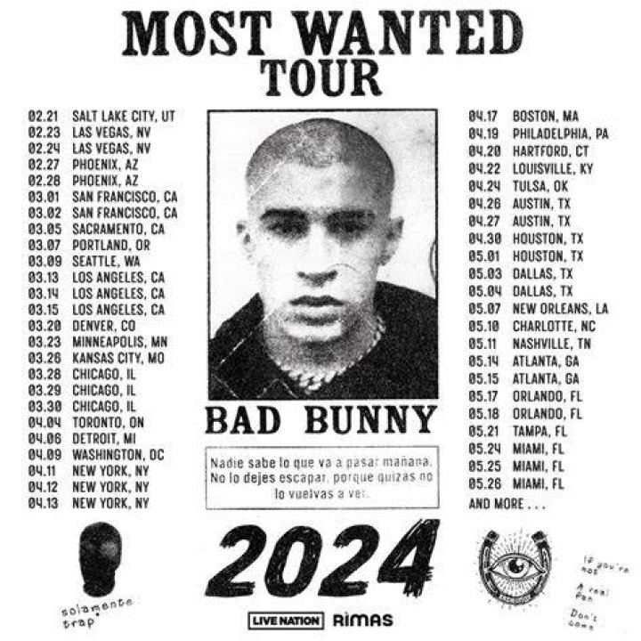 Unforgettable Styles: Bad Bunny's Most Wanted Tour Outfits